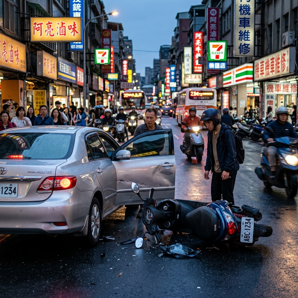 開車門撞機車車禍誰的責任？路邊停車開門事故肇責比例與理賠流程解析